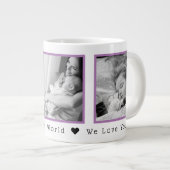 Beste mam Black en White 3 foto's Grote Koffiekop (Voorkant rechts)