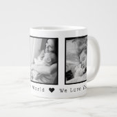 Beste mam Black en White 3 foto's Grote Koffiekop (Voorkant rechts)