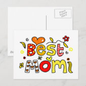 Beste mam briefkaart (Voorkant / Achterkant)