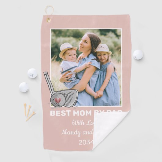 Beste Mam By Par Custom Foto Golf Handdoek (Insitu)