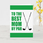 Beste Mam By Par Golf Verjaardag Kaart (Gele Bloem)