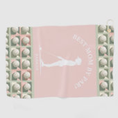 Beste Mam By Par Roze Monogrammed Golfhanddoek (Horizontaal)