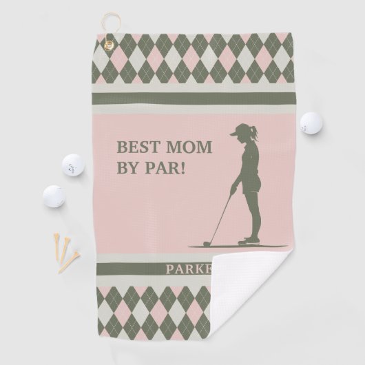 Beste Mam Door Par Monogrammed Golfhanddoek (Insitu)