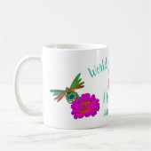 Beste mam Dragonfly Zinnia gepersonaliseerd Koffiemok (Links)