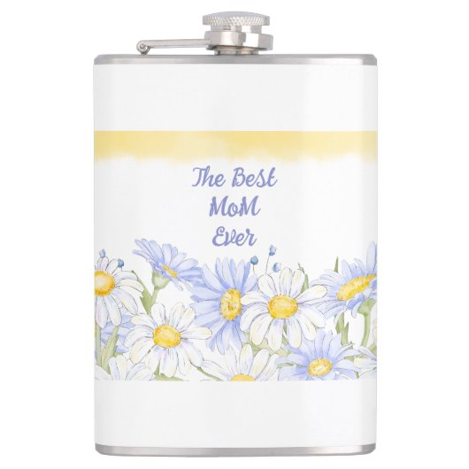 Beste mam Ever Daisy Heupfles (Voorkant)