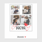 Beste mam Ever Gift Personalized Collage Sticker (Vel)