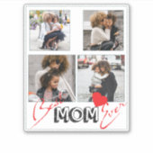Beste mam Ever Gift Personalized Collage Sticker (Voorkant)