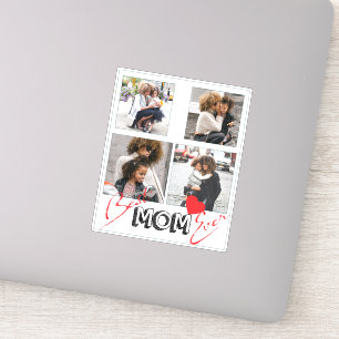 Beste mam Ever Gift Personalized Collage Sticker