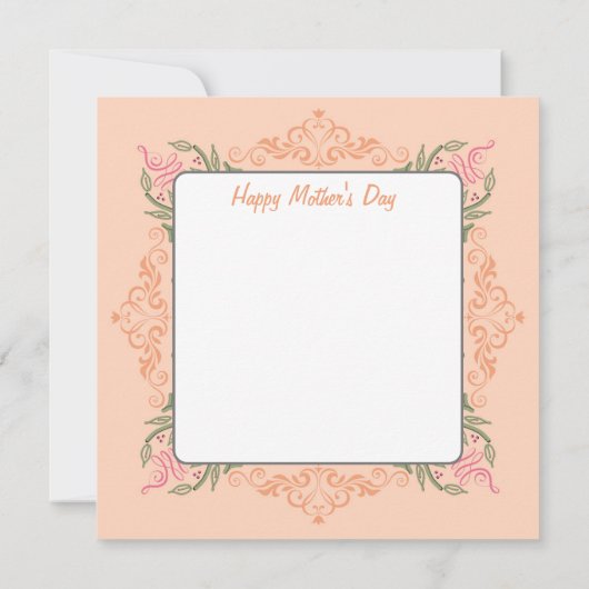 Beste Mam Ever naadloze fractale Moederdag KAART (Achterkant)