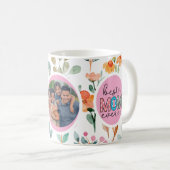 Beste Mam Ever Wildflower Foto Moederdag Mok (Voorkant rechts)
