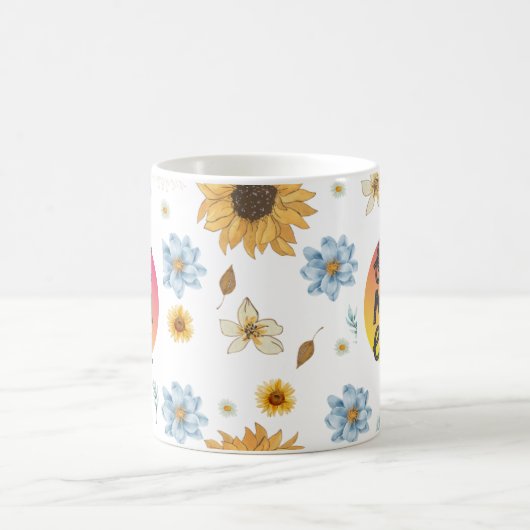 Beste Mam Ever Wildflower Foto Moederdag Mok (Center)