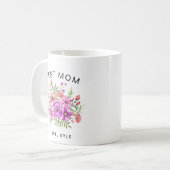 beste mam floral bouquet moederdag koffie koffiemok (Voorkant links)