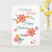 Beste Mam Gelukkige Verjaardag Bloemen Groene Verj Kaart (Gele Bloem)