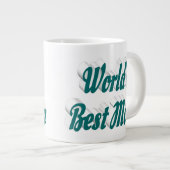 Beste mam groene halve tekst grote koffiekop (Voorkant rechts)