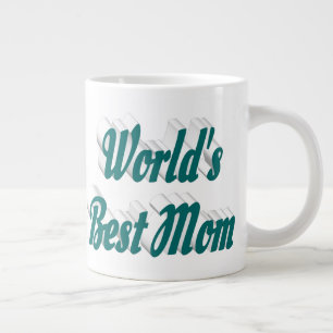 Beste mam groene halve tekst grote koffiekop