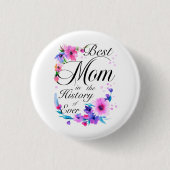 Beste mam in de geschiedenis van ooit ronde button 3,2 cm (Voorkant)