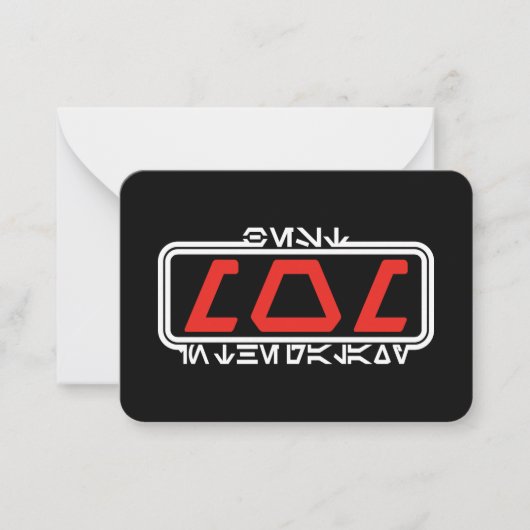 Beste Mam in de Melkweg (Aurebesh) Notitiekaartje (Voorkant)