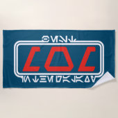 Beste Mam in de Melkweg (Aurebesh) Strandlaken (Voorkant)