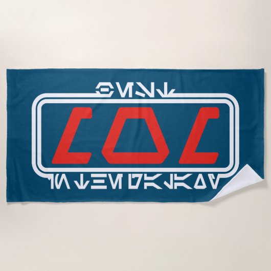 Beste Mam in de Melkweg (Aurebesh) Strandlaken (Voorkant)