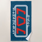 Beste Mam in de Melkweg (Aurebesh) Strandlaken (Voorkant)