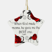 Beste mam keramisch ornament (Rechts)