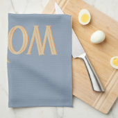 Beste mam | kleutertypografie van de mosterd Blue Theedoek (Quarter Fold)