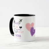 Beste MAM Maakt Beste OMA Nieuwe Baby Aankondiging Mok (Voorkant links)