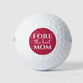 Beste mam Magenta Red Golf Balls Golfballen (Voorkant)