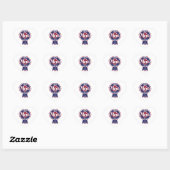 Beste mam met blauwe ribbon hart sticker (Vel)