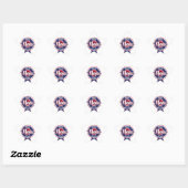 Beste mam met blauwe ribbon ster sticker (Vel)