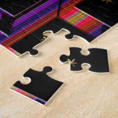 Beste mam met kleurenblokken en zwarte achtergrond legpuzzel (Zijkant)