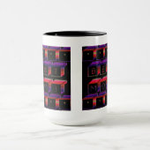 Beste mam met kleurenblokken en zwarte achtergrond mok (Midden)