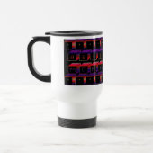 Beste mam met kleurenblokken en zwarte achtergrond reisbeker (Links)