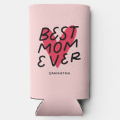 Beste mam met moderne handenbriefing Moederdag Seltzer Blikjeskoeler (Achterkant)