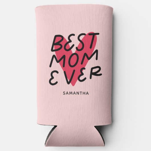 Beste mam met moderne handenbriefing Moederdag Seltzer Blikjeskoeler (Voorkant)