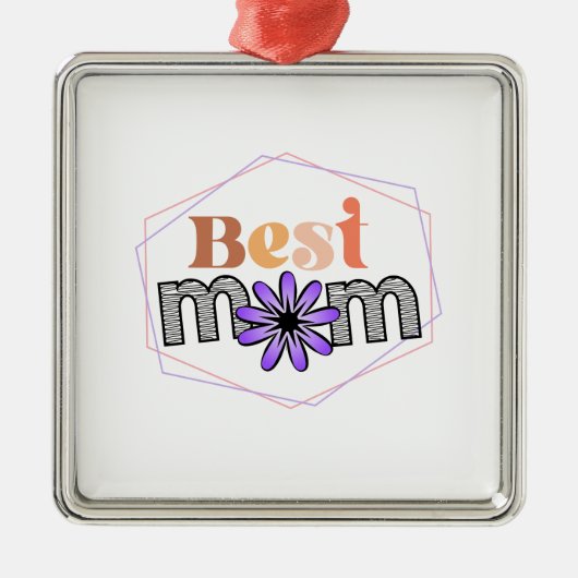 Beste mam metalen ornament (Voorkant)
