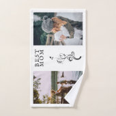 Beste mam Modern Foliage 2 Aangepaste foto's Moede Bad Handdoek (Handdoek)