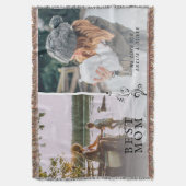 Beste mam Modern Foliage 2 Aangepaste foto's Moede Deken (Voorkant Verticaal)