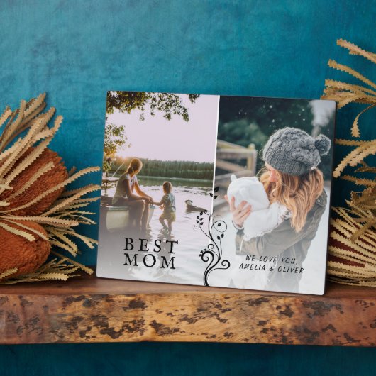 Beste mam Modern Foliage 2 Aangepaste foto's Moede Fotoplaat (Zijkant)