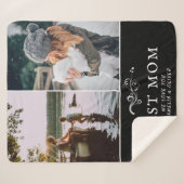 Beste mam Modern Foliage 2 Aangepaste foto's Moede Sherpa Deken (Voorkant (horizontaal))