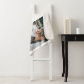 Beste mam Modern Foliage 2 Aangepaste foto's Moede Sherpa Deken (In situ)