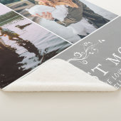 Beste mam Modern Foliage 2 Aangepaste foto's Moede Sherpa Deken (3/4)