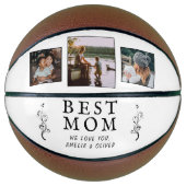 Beste mam Modern Foliage 3 Aangepaste foto's Moede Basketbal (Voorkant)