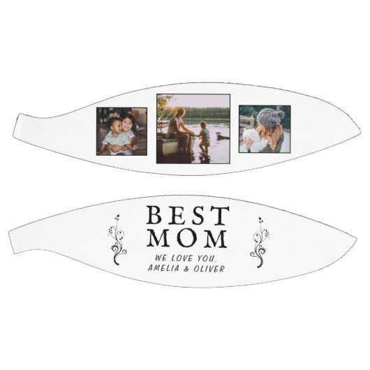 Beste mam Modern Foliage 3 Aangepaste foto's Moede Basketbal (Panelen)