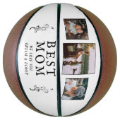 Beste mam Modern Foliage 3 Aangepaste foto's Moede Basketbal (Verticaal)