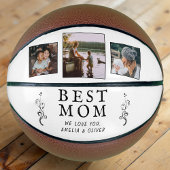 Beste mam Modern Foliage 3 Aangepaste foto's Moede Basketbal