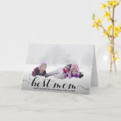 Beste mam | Moderne kalligrafie-Moederdag Kaart (Gele Bloem)