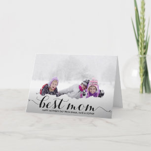 Beste mam   Moderne kalligrafie-Moederdag Kaart