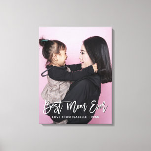 Beste mam Moederdag Keepomwille Persoonlijke foto Canvas Afdruk