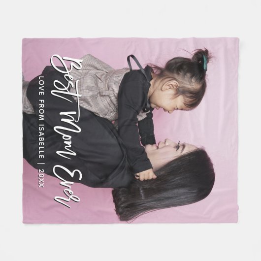 Beste mam Moederdag Keepomwille Persoonlijke foto Fleece Deken (Voorkant (Horizontaal))